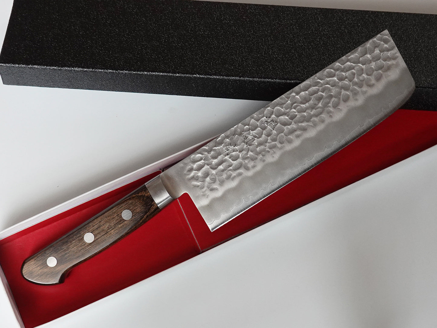 CH010 Cuchillo Japonés Nakiri Amartillado Aogami Super Zenpou 16.5cm