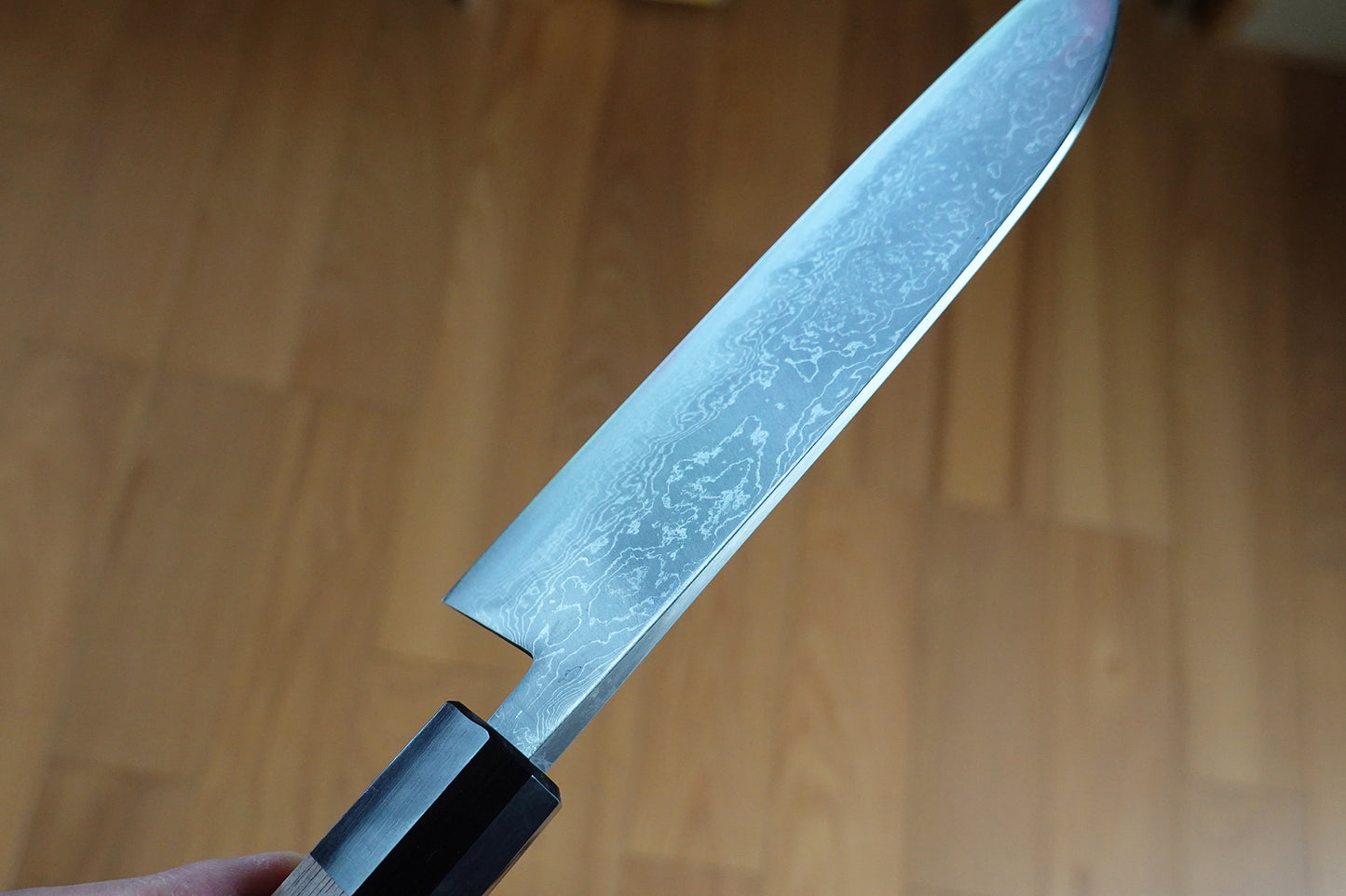 CK103 Cuchillo Japonés Wa-Santoku Aogami2 Damasco Tosa-kajiya 17cm