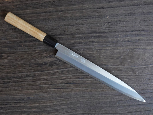 CM101 Cuchillo Japonés Yanagiba Acero Shirogami Zenpou 24cm