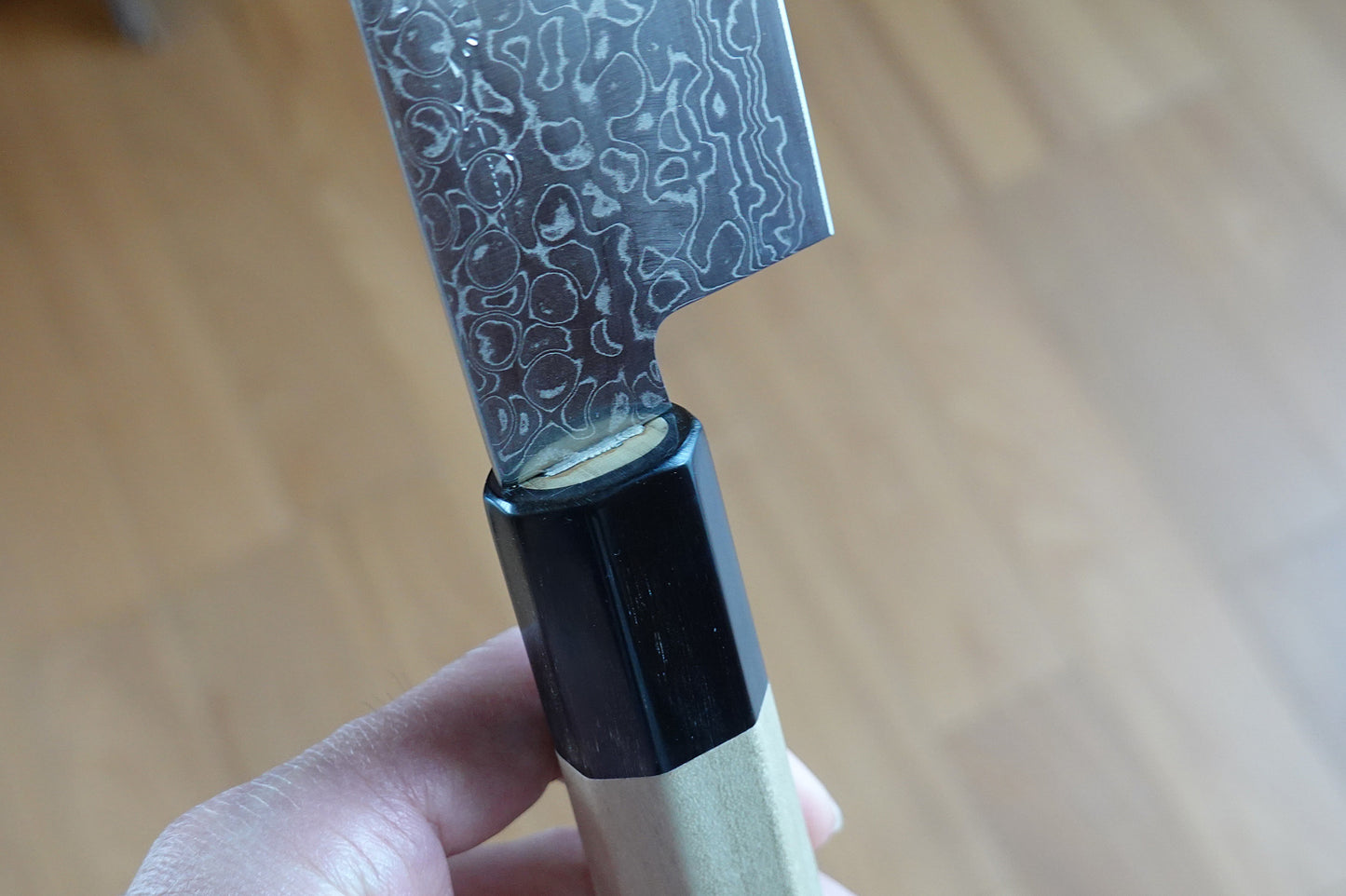 CM203 Cuchillo japonés Wa-Nakiri AUS10 Damasco Misuzu 16.5cm