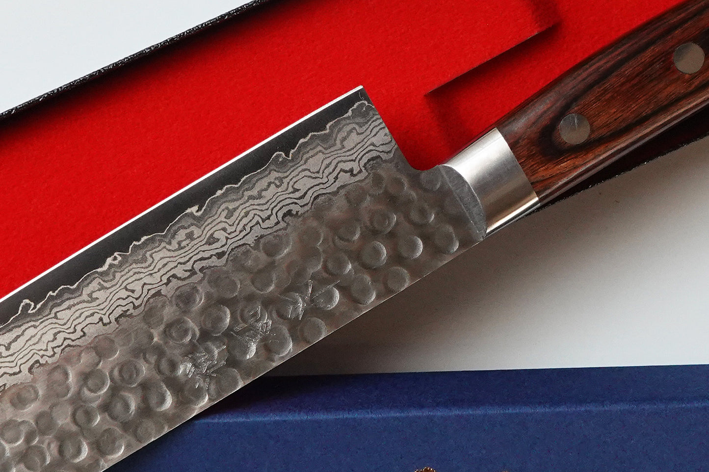 CY211 Cuchillo Japonés Nakiri Amartillado VG10 Damasco Zenpou 16.5cm