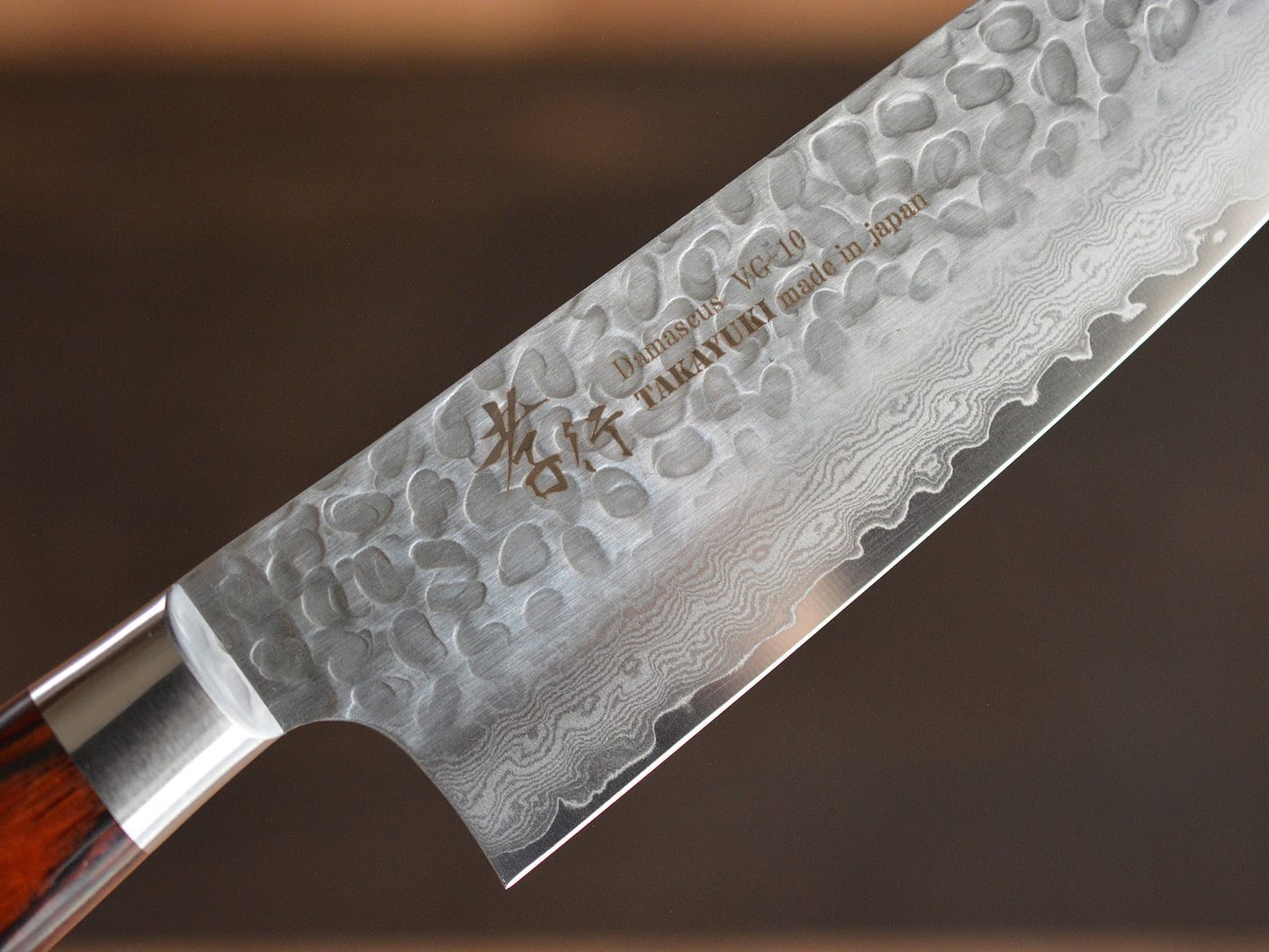 CA006 Cuchillo Japones Santoku VG10 Damasco Sakai Takayuki 18cm