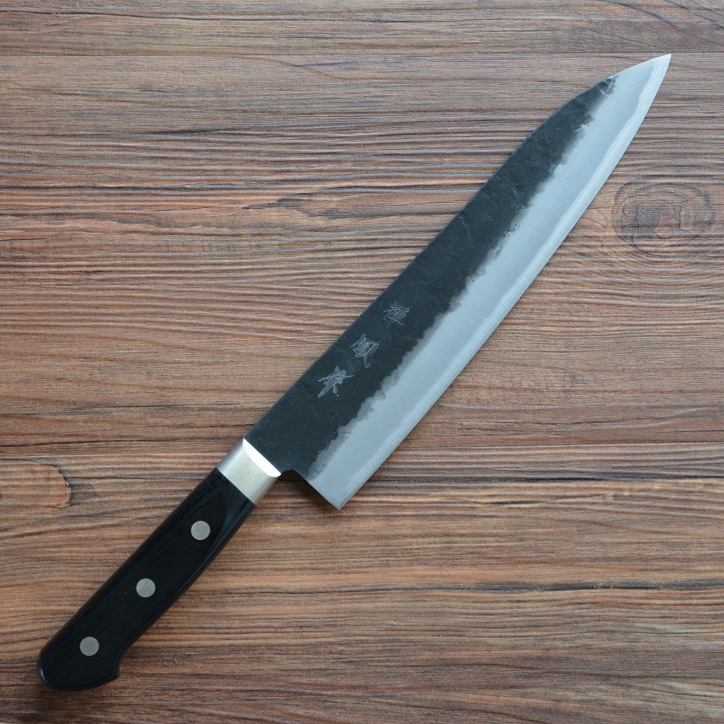 CH003 Cuchillo Japones Gyuto Chef Negro Aogami Super Zenpou 21cm