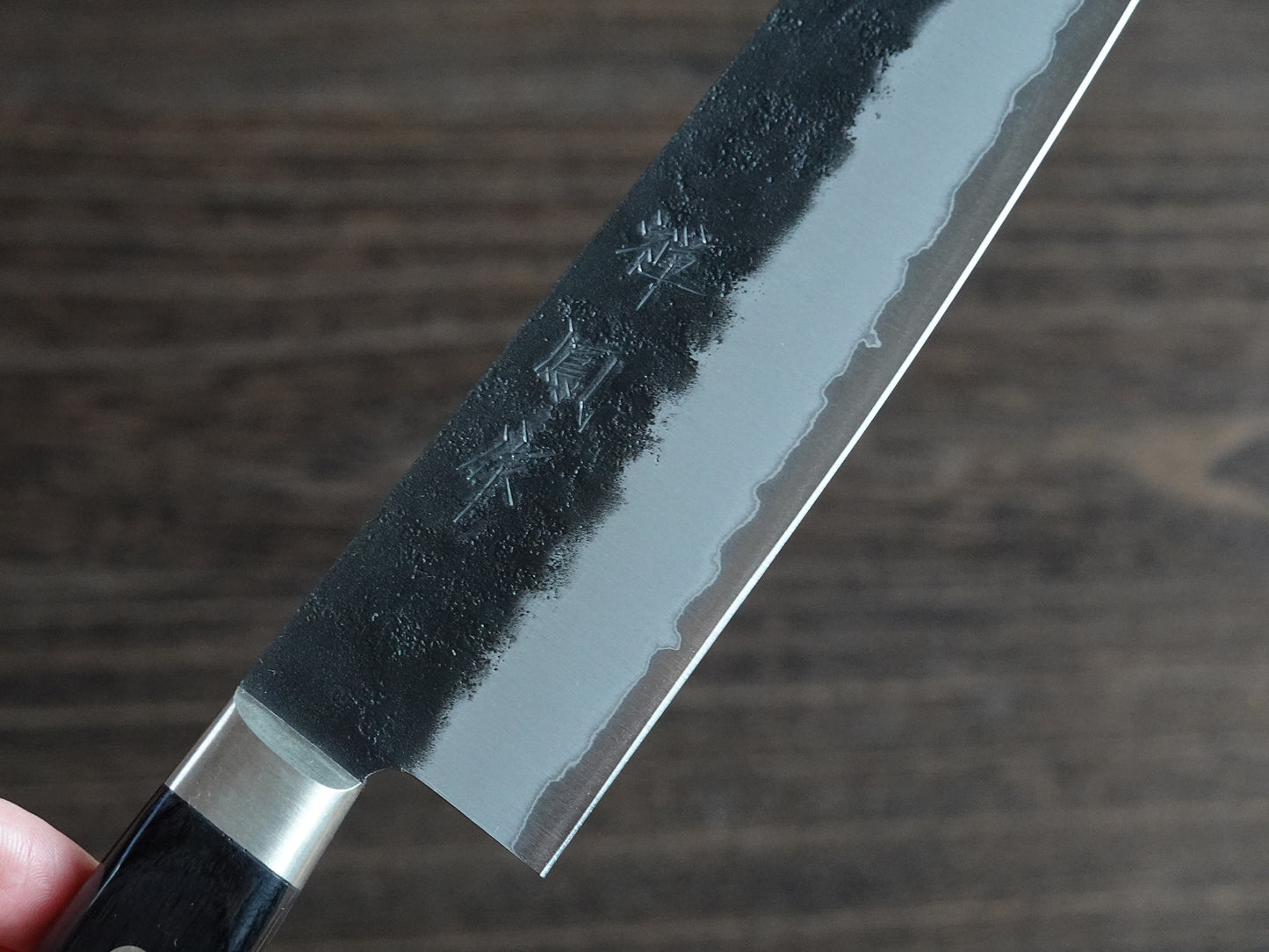 CH003 Cuchillo Japones Gyuto Chef Negro Aogami Super Zenpou 21cm