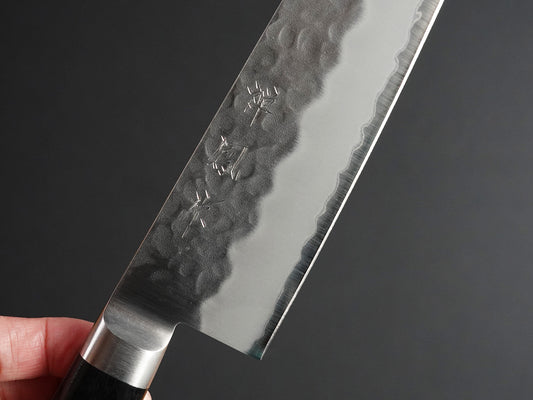 CH004 Cuchillo Japonés Santoku Amartillado Aogami Super Zenpou 18cm