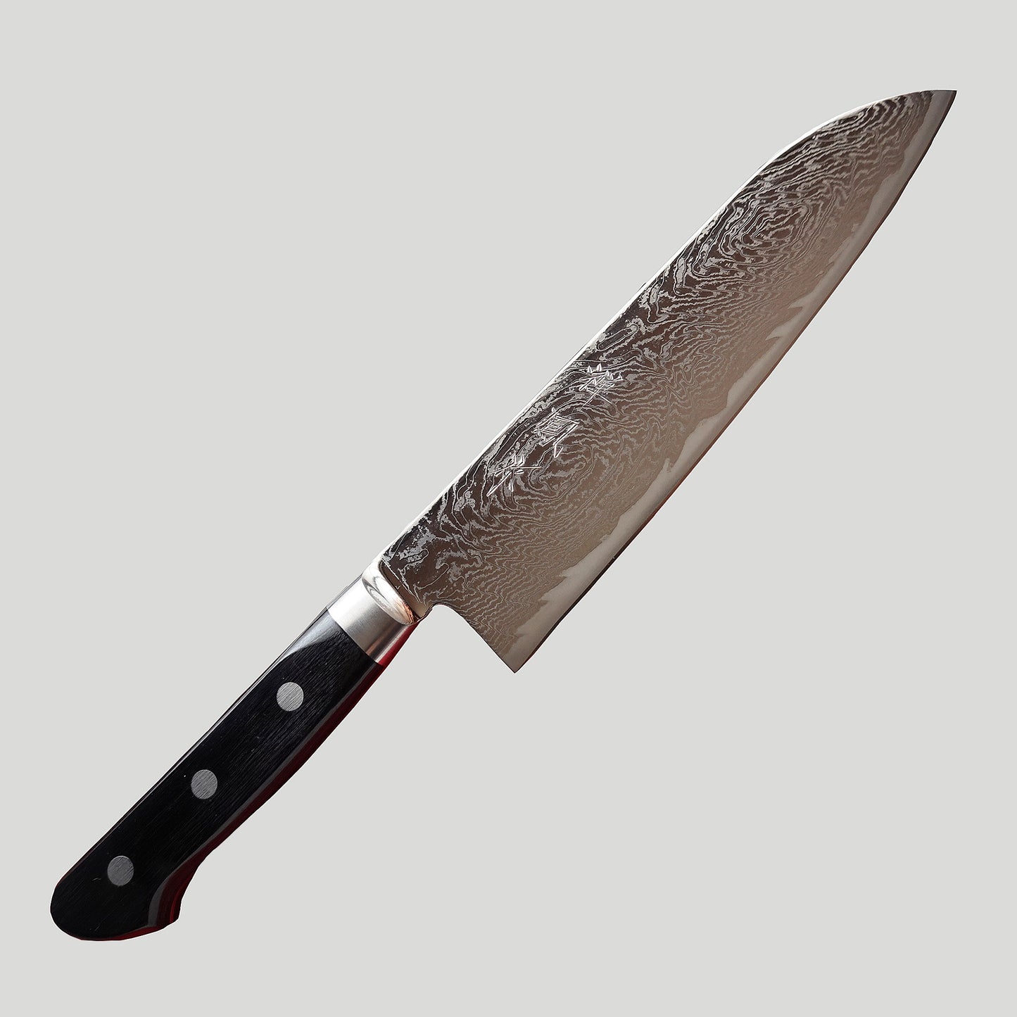 CH008 Cuchillo Japones Santoku AUS10 Damasco Zenpou 18cm