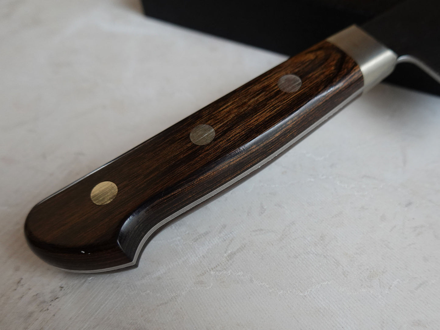 CH009 Cuchillo Japonés Nakiri Negro Aogami Super Zenpou 16.5cm