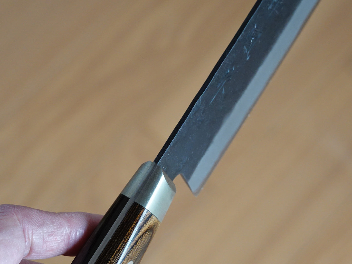 CH009 Cuchillo Japonés Nakiri Negro Aogami Super Zenpou 16.5cm
