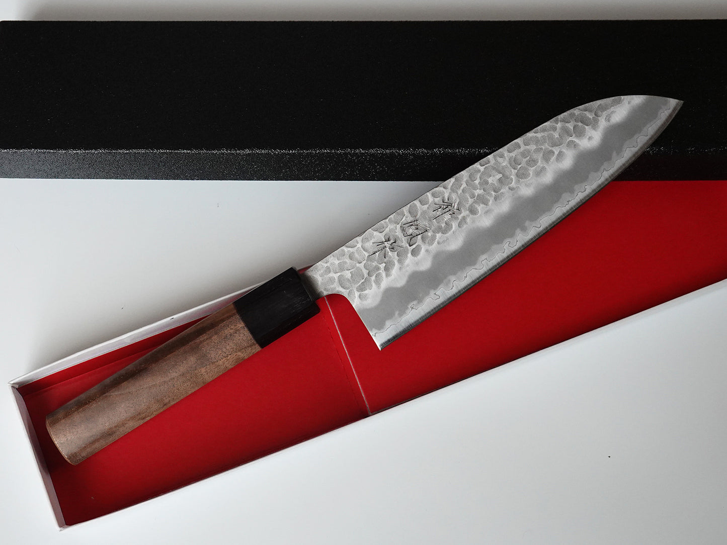 CH014 Cuchillo Japones Wa-Santoku Amartillado Aogami Super Zenpou 16.5cm