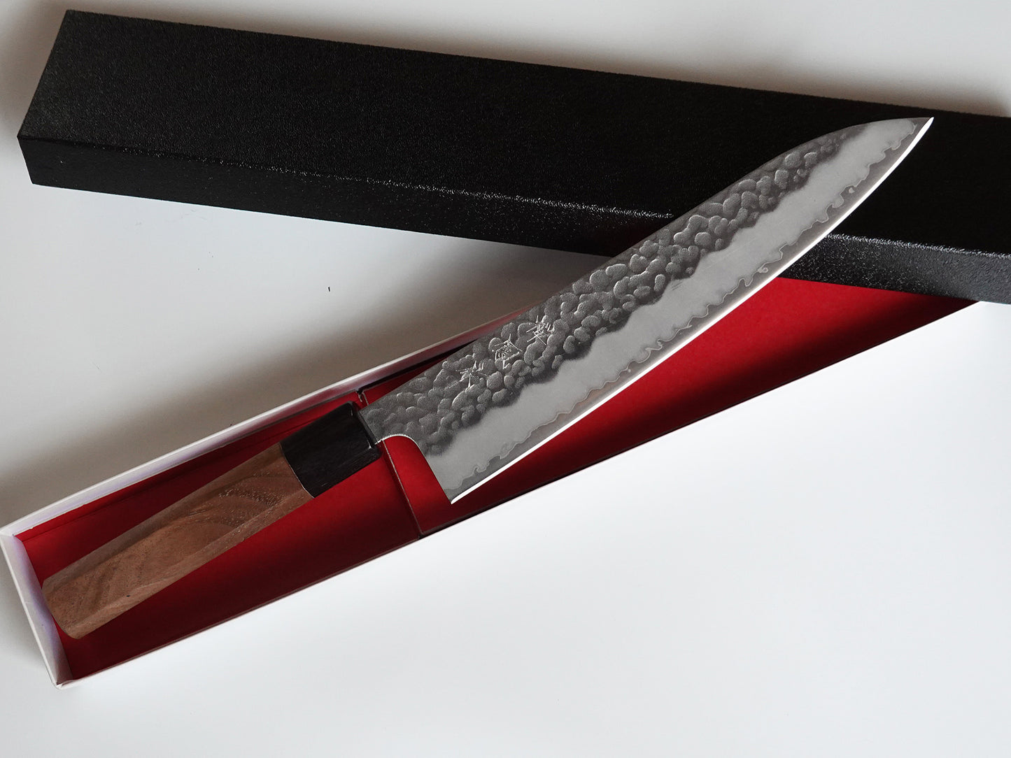 CH015 Cuchillo Japones Wa-Gyuto Amartillado Aogami Super Zenpou 21cm