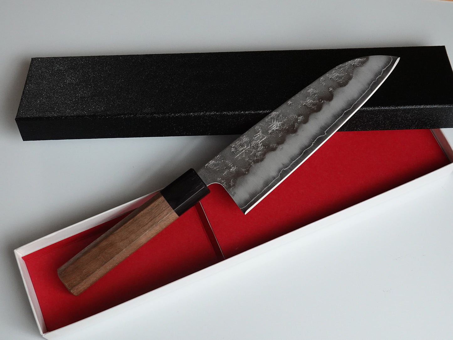 CH016 Cuchillo Japones Wa-Santoku Acabado Nashiji Gingami3 Zenpou 16.5cm