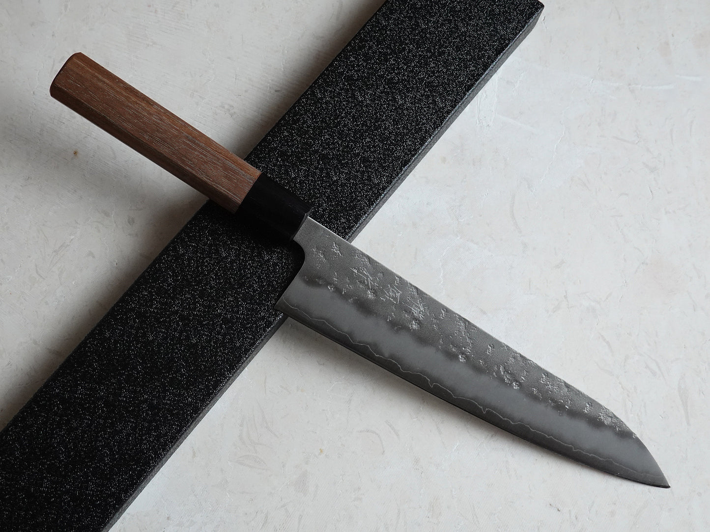 CH017 Cuchillo Japones Wa-Gyuto Acabado Nashiji Gingami3 Zenpou 21cm