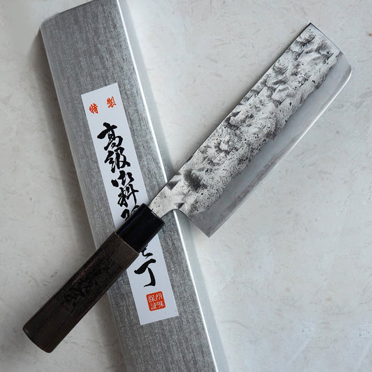 CK001 Cuchillo Japones Nakiri Amartillado Shirogami#1 Kawamura 16.5cm