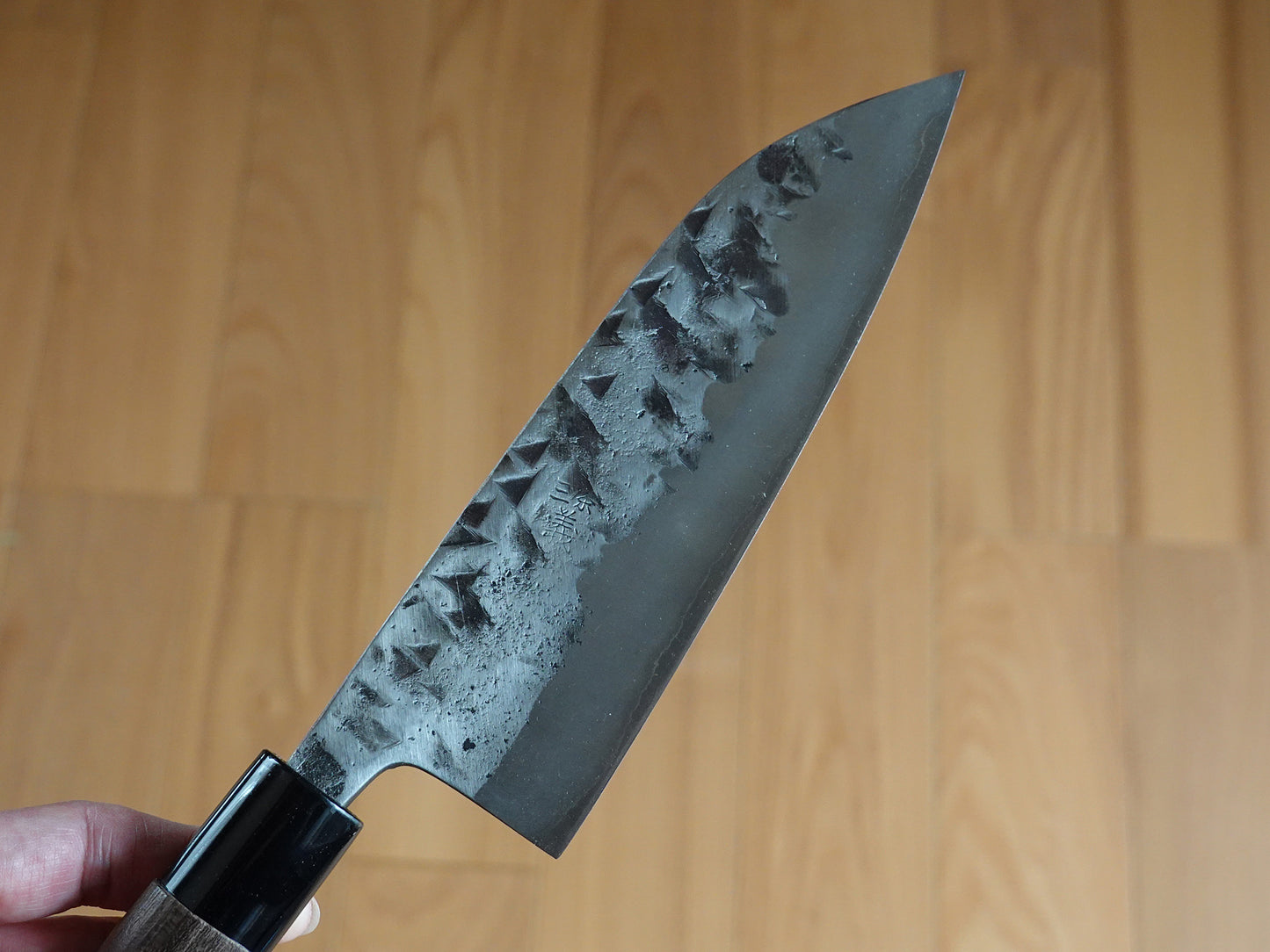 CK002 Cuchillo Japones Santoku Amartillado Shirogami#1 Kawamura 16cm