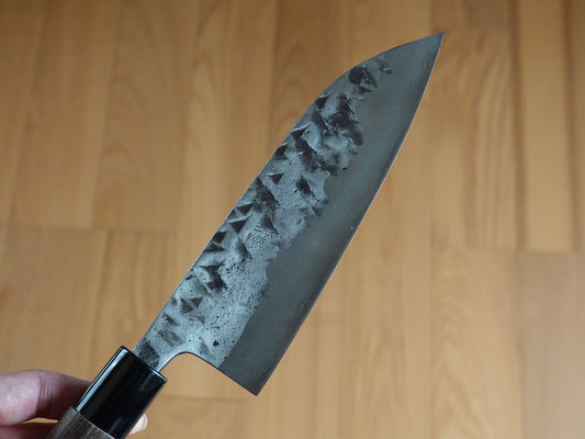 CK002 Cuchillo Japonés Santoku Amartillado Shirogami#1 Kawamura 16cm
