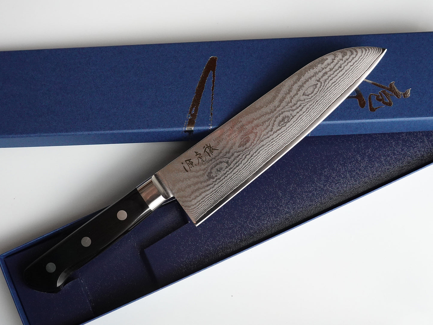 CY105 Cuchillo Japones Santoku VG10 Damasco Minamoto 18cm