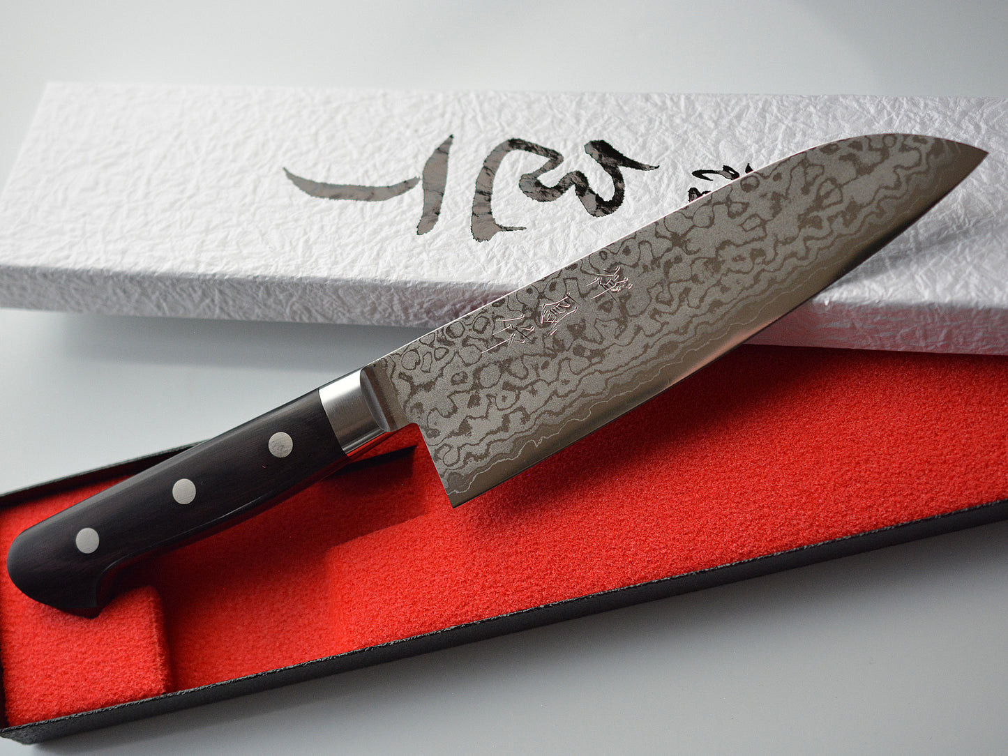 CY201 Cuchillo Japones Santoku VG10 Damasco ZenPou 17cm