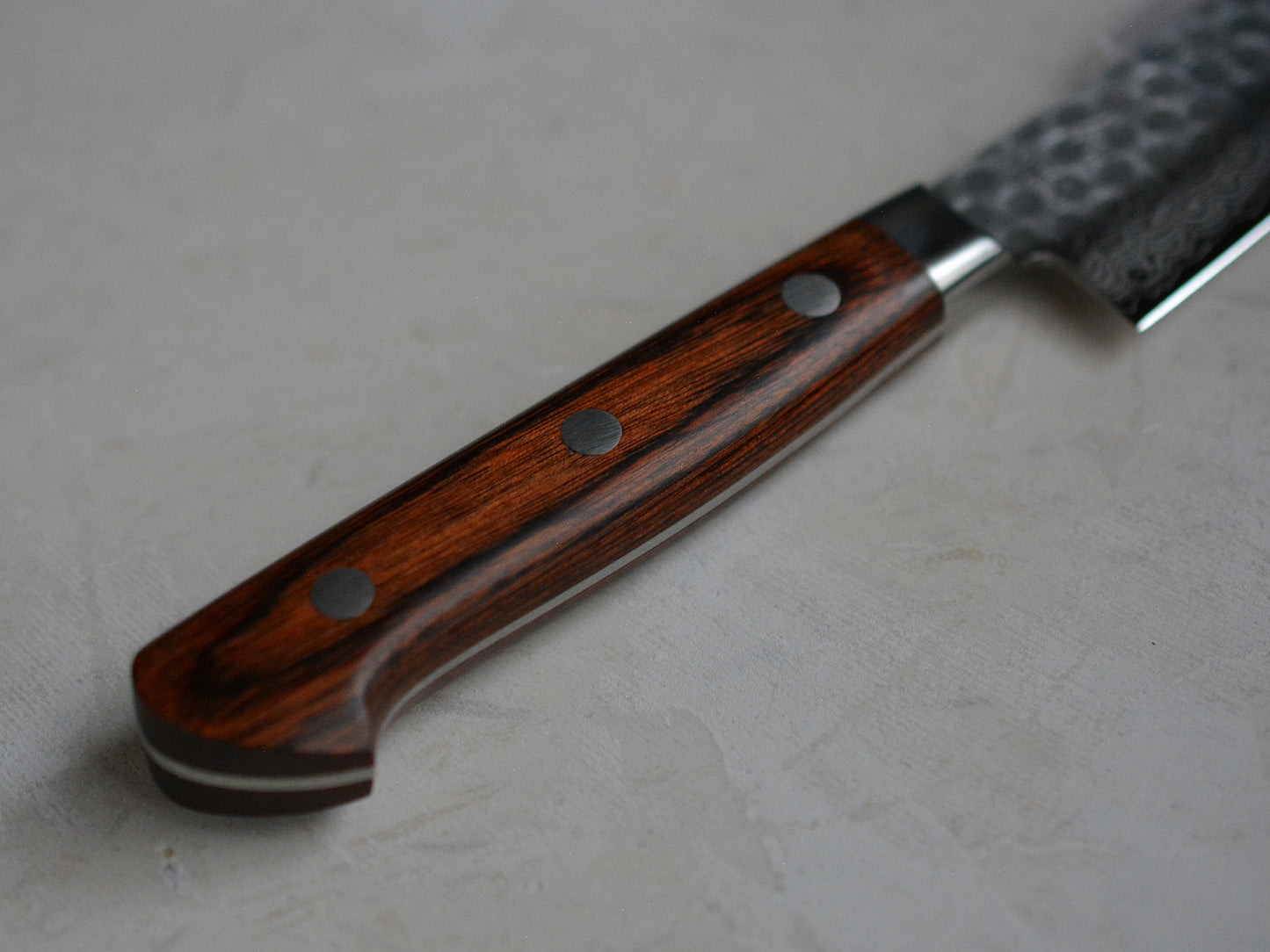 CY204 Cuchillo Japonés Petty Amartillado VG10 Damasco Zenpou 14cm