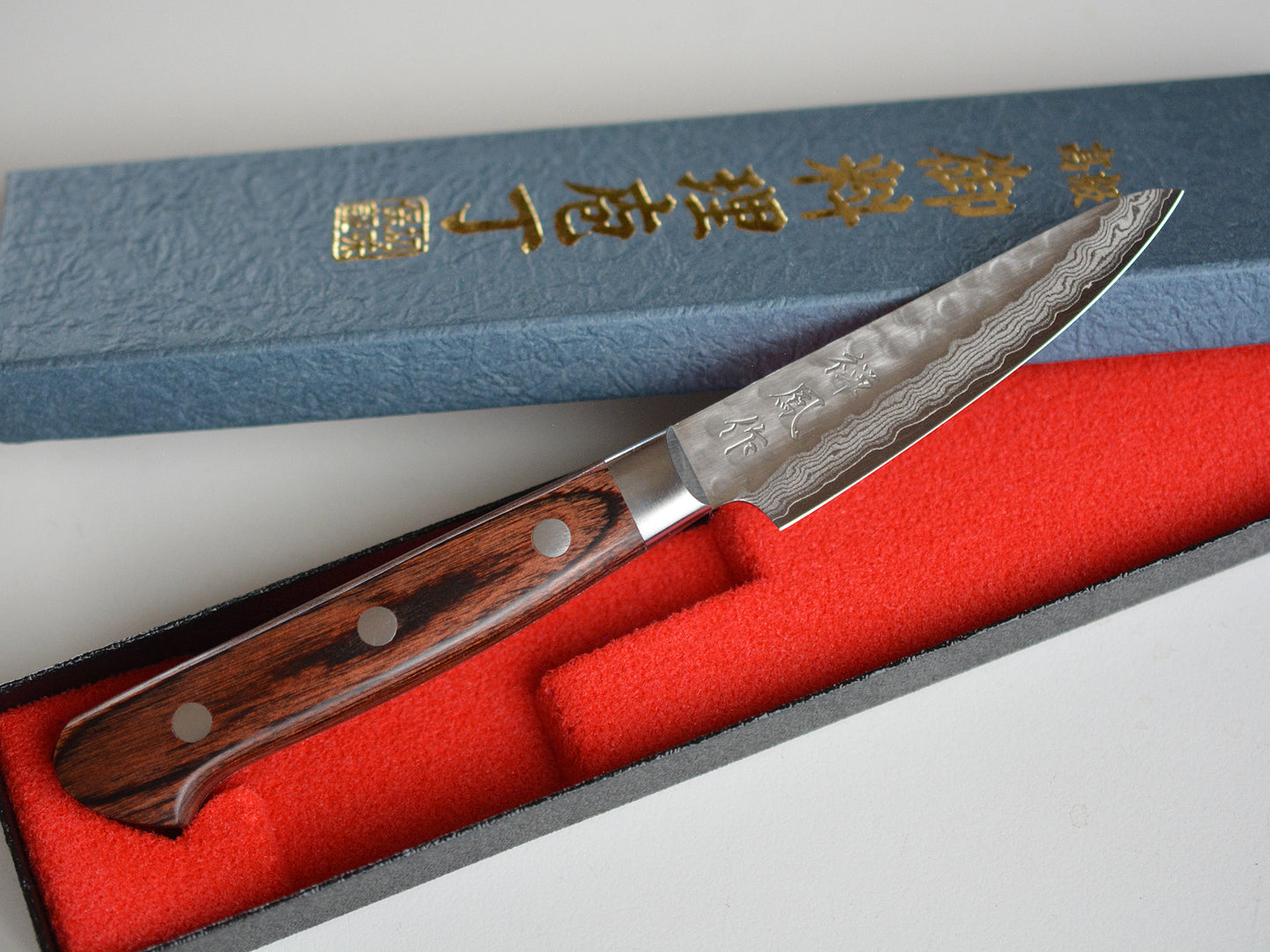 CY213 Cuchillo Japones Paring Amartillado VG10 Damasco Zenpou 8cm