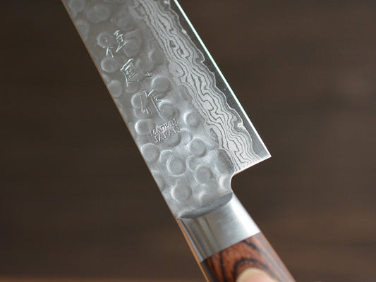 CY214 Cuchillo Japonés Sujihiki Amartillado VG10 Damasco Zenpou 24cm