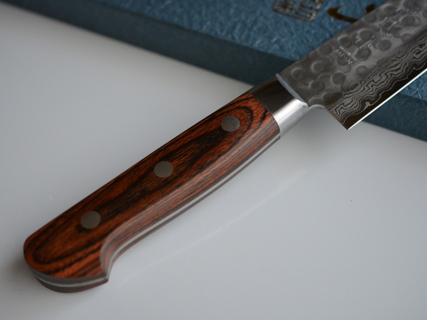 CY214 Cuchillo Japones Sujihiki Amartillado VG10 Damasco Zenpou 24cm