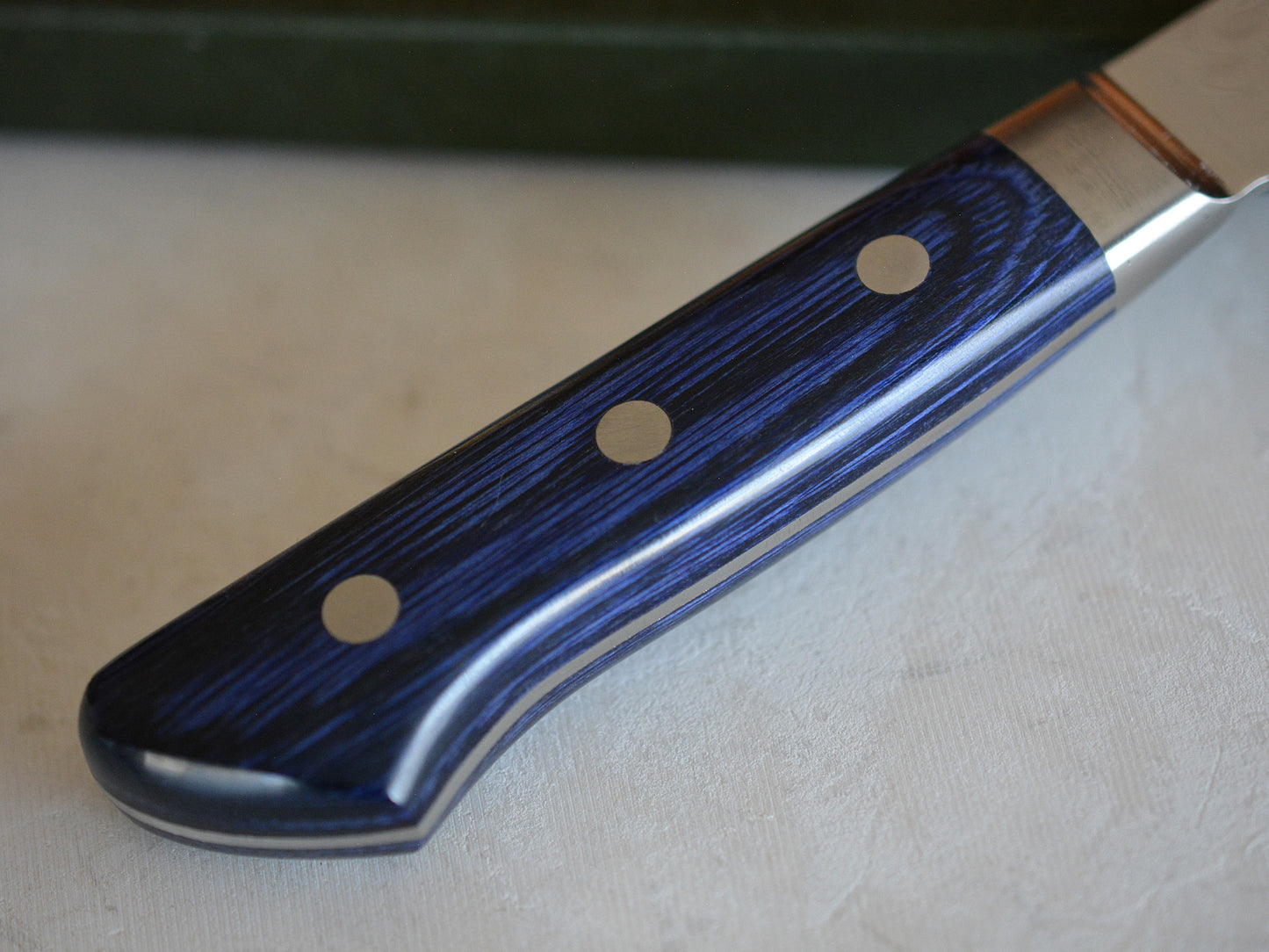 CY215 Cuchillo Japones Kiritsuke Santoku Amartillado AUS10 Zenpou 19cm