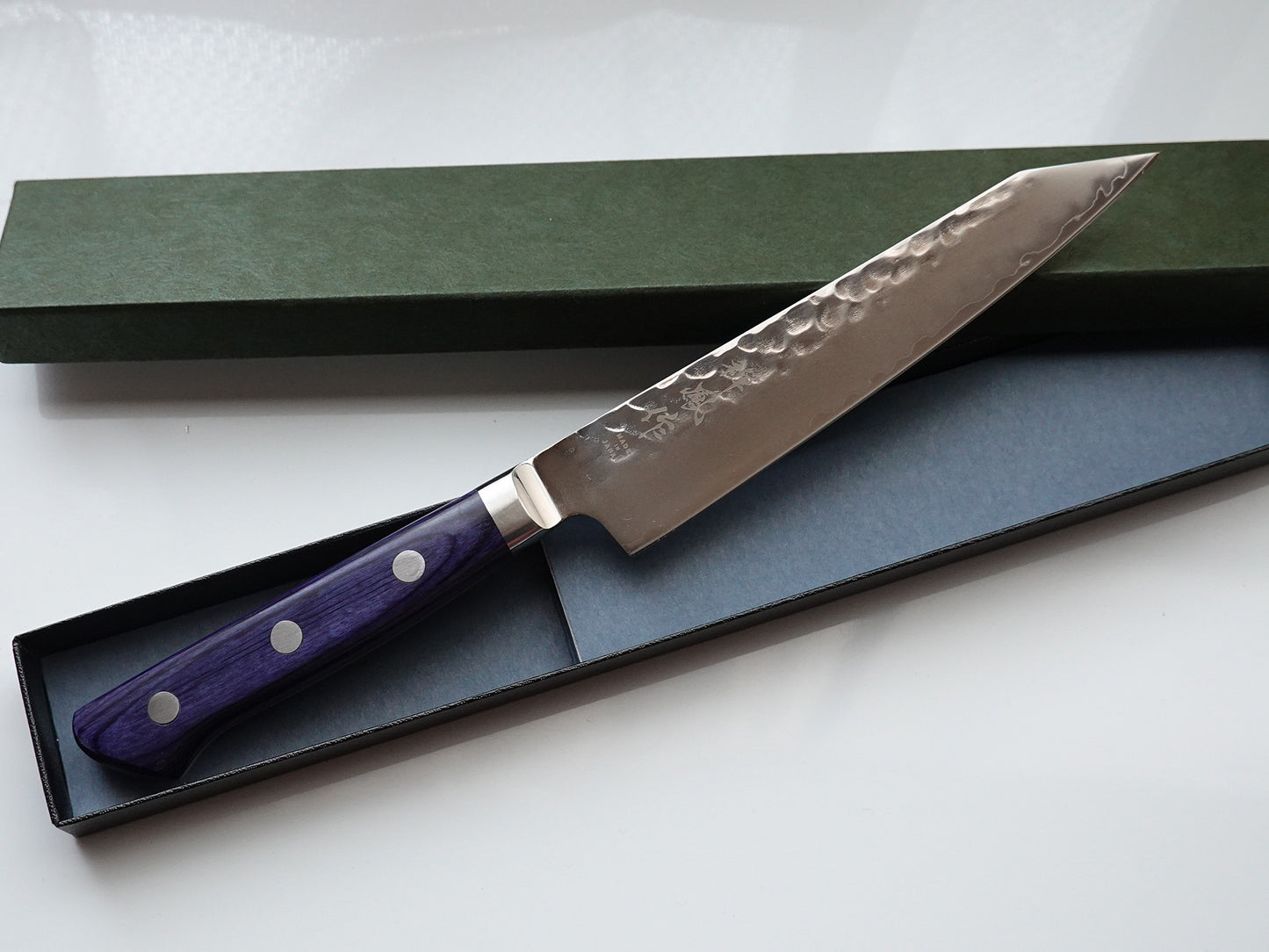 CY216 Cuchillo Japonés Kiritsuke Petty Amartillado AUS10 Zenpou 14cm