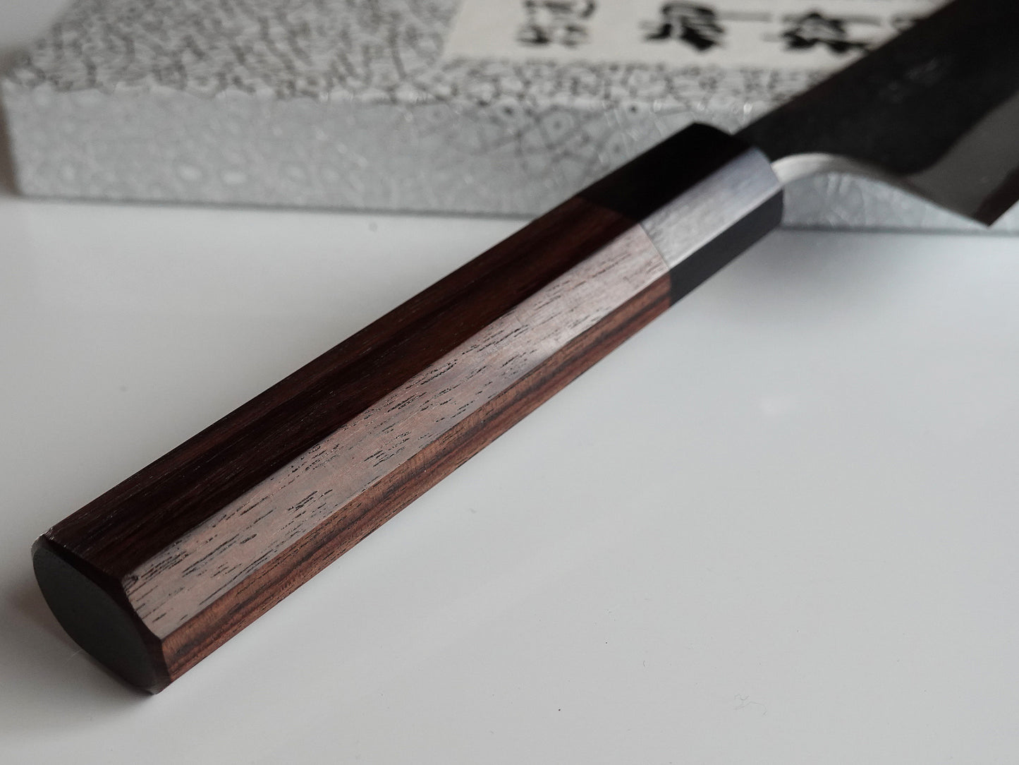 CY304 Cuchillo Japonés Gyuto Negro Aogami Super Yamamoto 21cm