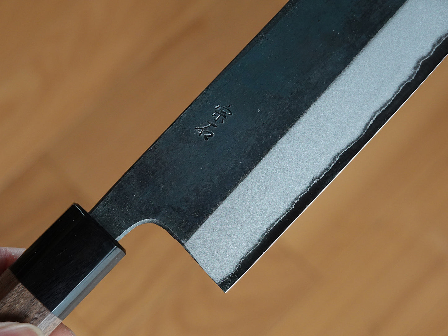 CM004 Cuchillo Japones Nakiri Negro Aogami2 Muneishi 16.5cm