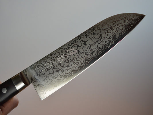 CY201 Cuchillo Japonés Santoku VG10 Damasco ZenPou 17cm