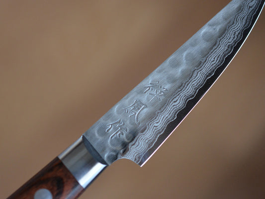 CY213 Cuchillo Japonés Paring Amartillado VG10 Damasco Zenpou 8cm