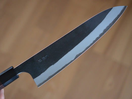 CY304 Cuchillo Japonés Gyuto Negro Aogami Super Yamamoto 21cm